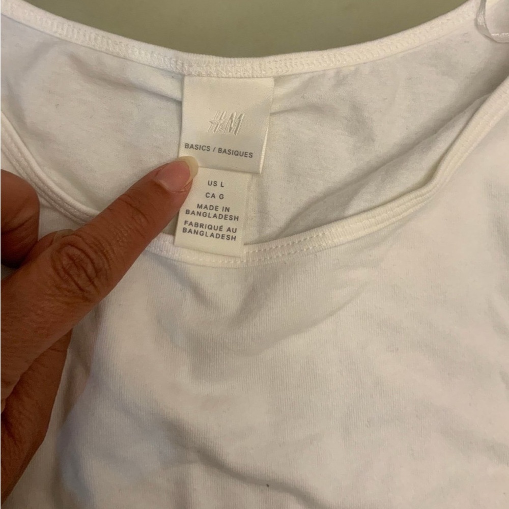 H&M White Basic T-Shirt